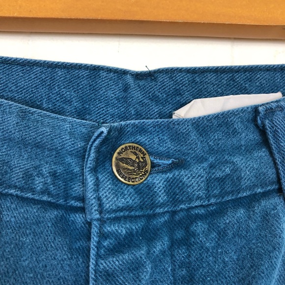 Vintage High Waisted Teal Denim Jeans Sz 28 - Picture 6 of 11